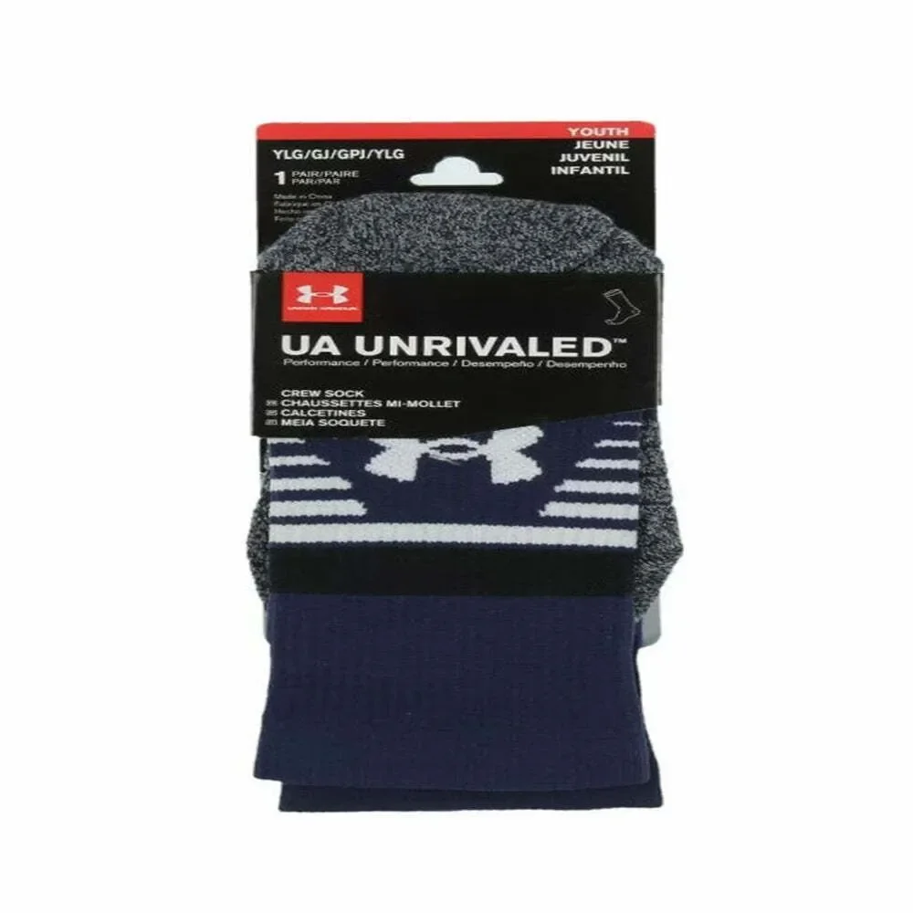 Under Armour Ua Unrivaled Youth Cushioned Crew Sock - YLG